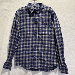 Under Armour Performance Flex Flannel Plaid Tradesman Snap Shirt Men's XL Blue